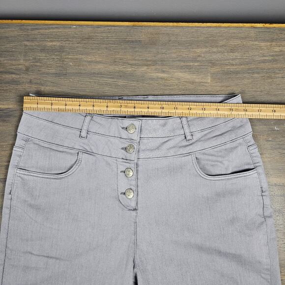 LASCANA Gray High Rise Skinny Jeans Women’s Size 12 Button Fly Stretch Denim - Picture 8 of 10